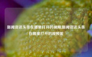 新闻资讯头条在哪里打开的视频,新闻资讯头条在哪里打开的视频呢