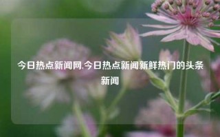 今日热点新闻网,今日热点新闻新鲜热门的头条新闻