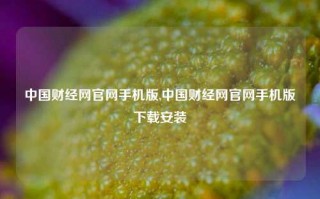 中国财经网官网手机版,中国财经网官网手机版下载安装