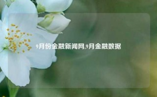 9月份金融新闻网,9月金融数据