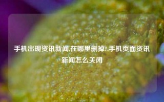 手机出现资讯新闻,在哪里删掉?,手机页面资讯新闻怎么关闭