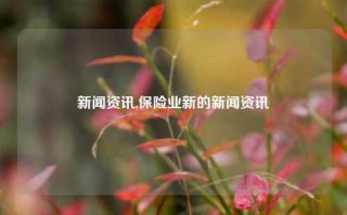 新闻资讯,保险业新的新闻资讯