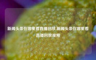 新闻头条在哪里看直播回放,新闻头条在哪里看直播回放视频