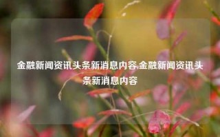 金融新闻资讯头条新消息内容,金融新闻资讯头条新消息内容