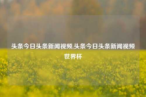 头条今日头条新闻视频,头条今日头条新闻视频世界杯-第1张图片-新闻资讯网